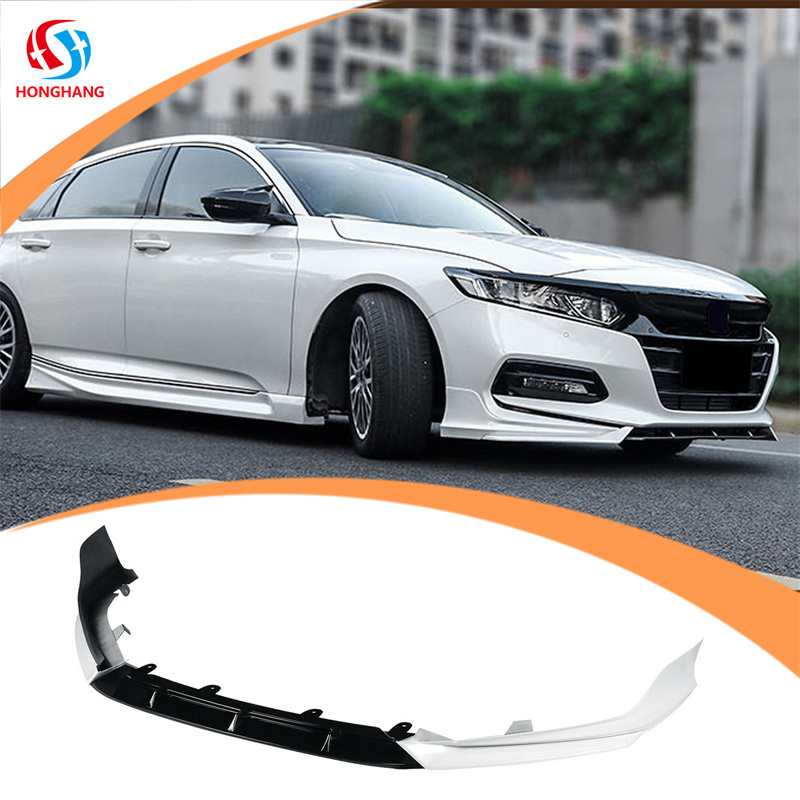 Honghang Manufacture Car Exterior Accessories Gloss Black Front Bumper Lip splitter For Honda Accord 2018 2019 2020 2021