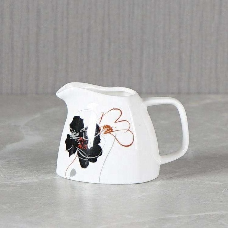 Personalized Tea Pot White Porcelain Oem Factory Tea Coffee Small Ceramic Milk Pot With Handle