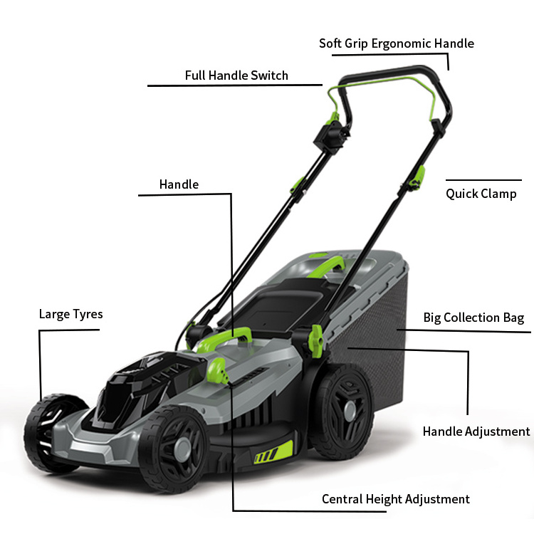 New Design Tagliaerba Scoppio Wired Electric Garden Grass Cutter Cutting Machine for Mowing Lawn