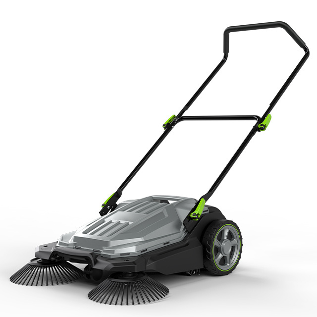 Manual/Mechanical Outdoor Road Garden Cleaener Hand Push Sweeper with 650mm sweeper width and 20L Rubbish bin capacity