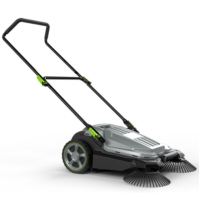 Manual/Mechanical Outdoor Road Garden Cleaener Hand Push Sweeper with 650mm sweeper width and 20L Rubbish bin capacity