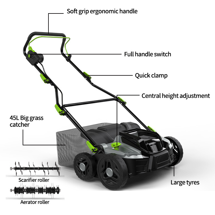 1500W Electric Lawn Scarifier And Aerator For Garden,Dethatcher/Lawn Aerator Machine