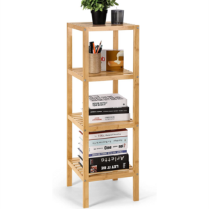 Ins Wholesale Bamboo Desktop Organizer Book Shelf For Home Standing Desktop Bookshelf