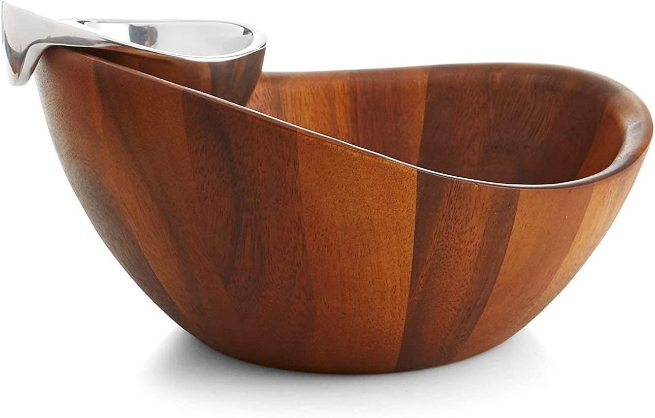 Acacia Japanese Style Basin Tableware Wooden Food Serving Bowls Salad Bowls Set Wholesale Superior Wood Natural Party Olive Wood