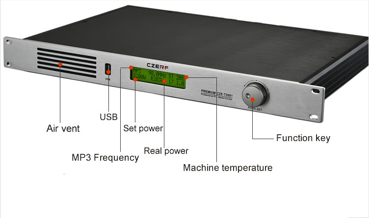 200W powerful long range U Disk Play fm transmitter for radio station