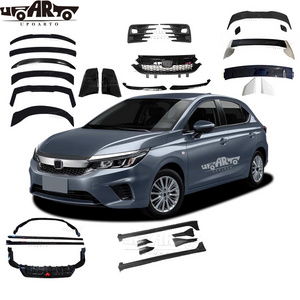 Exterior Accessories Bodykit Front Lip Grille Side Skirt Rear Bumper Diffuser Spoiler For Honda City Hatchback Sedan