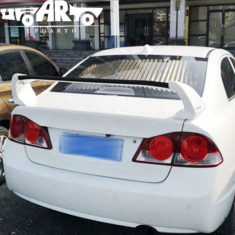 Hot Sale ABS Plastic Carbon Fiber 3-Section Mugen Type FD 2 Style Rear Wing Spoiler For Honda Civic 8th Gen 06 07 08 09 10 11