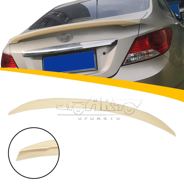 Haosheng Auto Accessories Factory ABS Car Back Wing Rear Trunk Spoiler For Hyundai Accent 2010 2011 2012 2013 2014 2015 2016