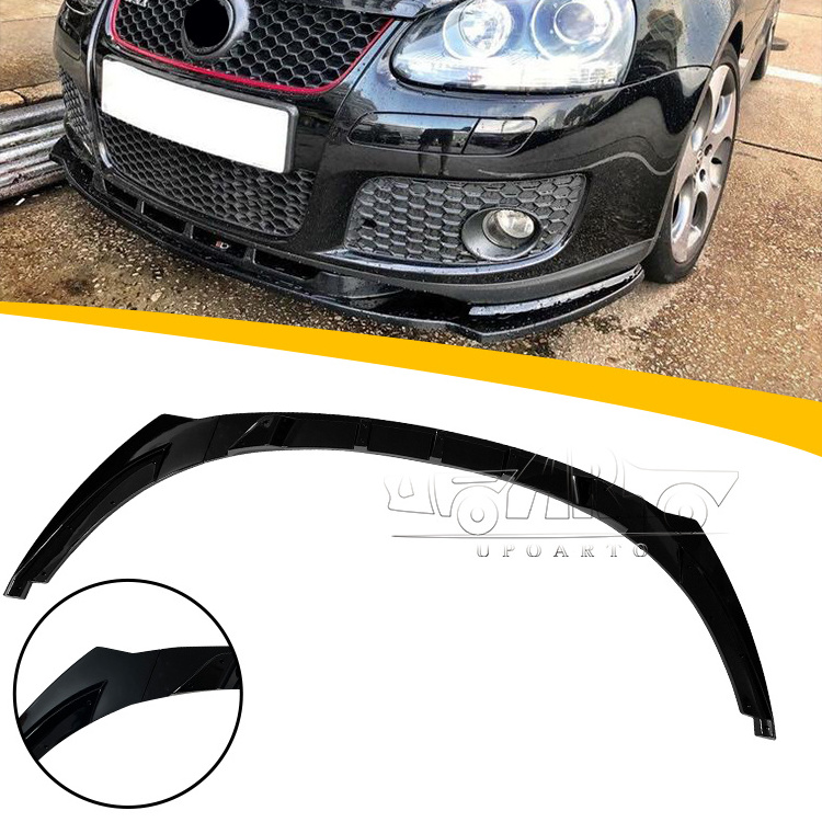 Haosheng Car Spoilers Factory Outlet Carbon Fiber 3 Parts Replacement Type Front Bumper Front Splitter Lip For VW GOLF 5 MK5 GTI