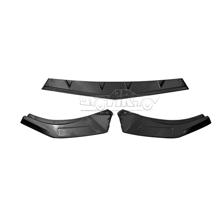 Upgrade ABS Carbon Fiber 3 Pieces Front Lip Spoiler Bumper Front Lips Splitters Scrape Guard For VW Volkswagen Golf 8 MK8 R Line