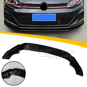 Haosheng Factory Wholesale ABS Plastic Carbon Fiber Injection Molding 3PCS Front Lip Splitter For VW Volkswagen Golf 7.5R MK7.5