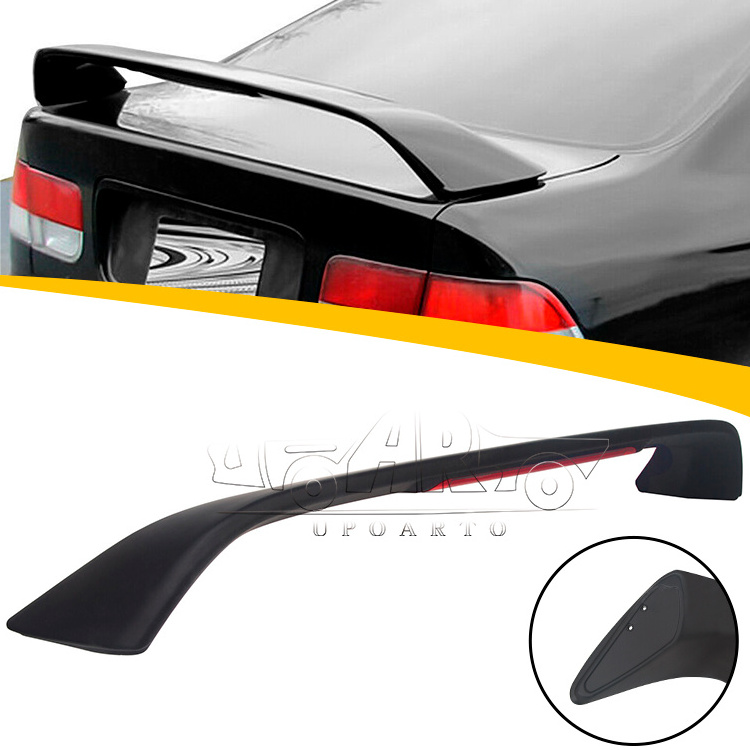 Haosheng Auto Parts ABS Carbon Fiber Led Lamp Rear Trunk Wing Spoiler For Honda Civic Coupe 6 2DR 1996 1997 1998 1999 2000