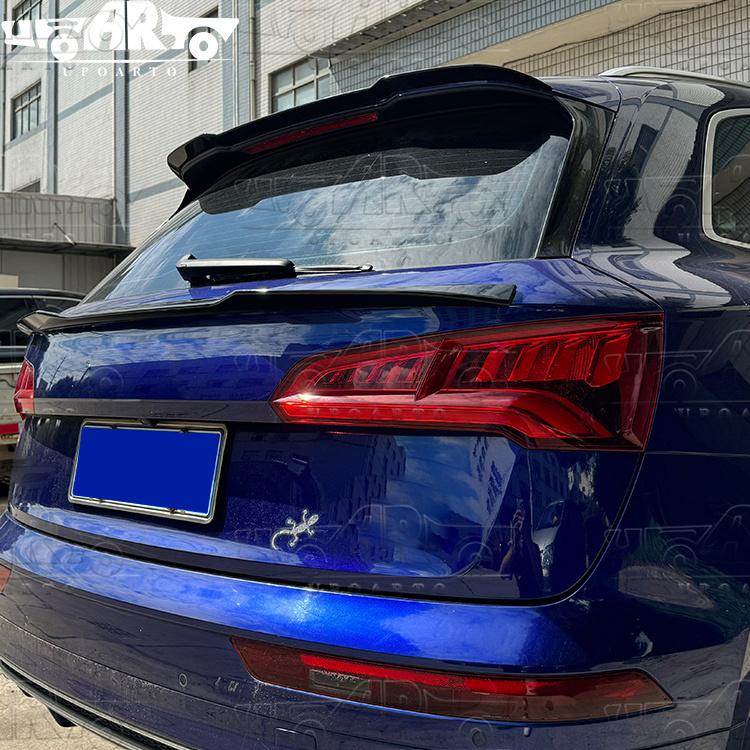 Haosheng Car Spoilers Manufactory ABS Plastic Carbon Fiber Rear Roof Spoiler Wing For Audi SQ5/Q5 S Line MK2 2017 2018+