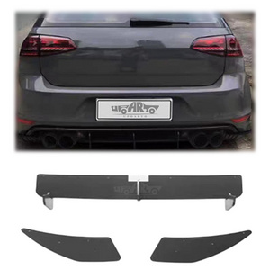 Haosheng Factory New ABS Carbon Fiber Rear Side Splitters Back Blade Diffuser Bumper Spoiler For VW Golf 7R MK7 R 2012-2017