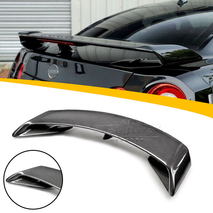 Haosheng Factory ABS Carbon Fiber OEM Style Rear Wing Spoiler For Nissan GTR R35 2009 2010 2011 2012 2013 2014 2015 2016 2017