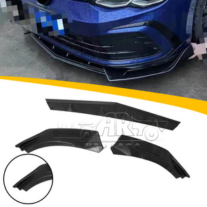 Upgrade ABS Carbon Fiber 3 Pieces Front Lip Spoiler Bumper Front Lips Splitters Scrape Guard For VW Volkswagen Golf 8 MK8 R Line