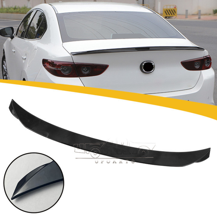 Accessories Wholesale ABS Plastic Carbon Fiber RS Style Rear Lip Hatchback Roof Wing Spoiler For Mazda 3 Axela Sedan 2020+