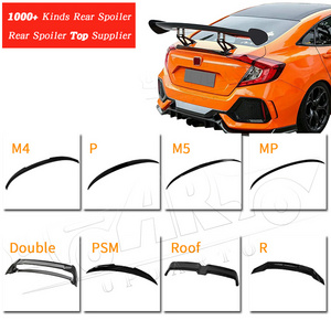 Custom Tuning Auto Trunk Spoiler ABS Plastic Carbon Fiber Back Boot Lip Tail Wing Spoiler Rear Car Spoilers For Sedan Hatchback