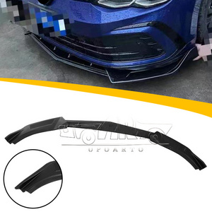 High Quality ABS Plastic Carbon Fiber 3 Parts Front Lip Trim Front Diffuser Splitter For VW Volkswagen Golf 8 MK8