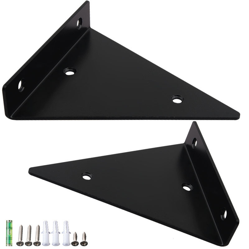 Heavy Duty Floating Wall Shelf Metal Triangle L Brackets Decorative Shelving Supports