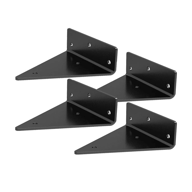 Heavy Duty Floating Wall Shelf Metal Triangle L Brackets Decorative Shelving Supports