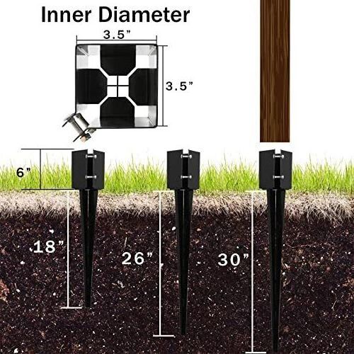 Adjustable Fence Post Anchor Ground Spike Metal Powder Coated Post Spike