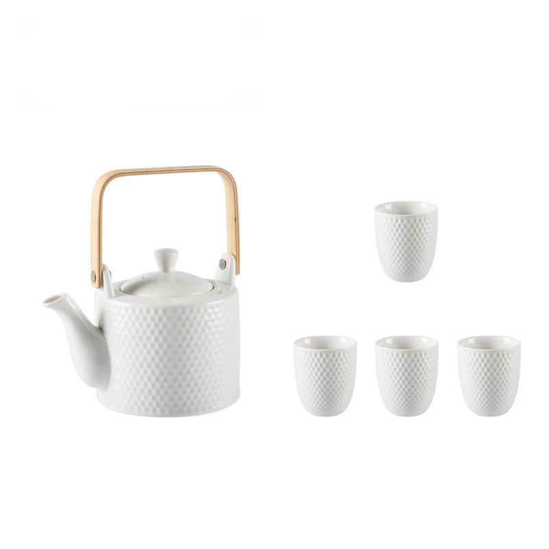 Huada Hot Sale Coffee & Tea Sets Porcelain Japanese Style Tea Cup With Tea Pot With Infuser For Party