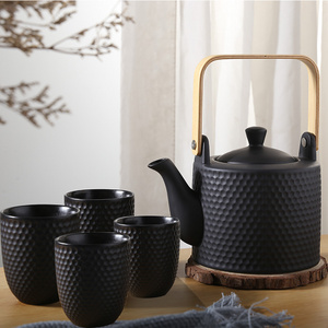 Huada Hot Sale Coffee & Tea Sets Porcelain Japanese Style Tea Cup With Tea Pot With Infuser For Party