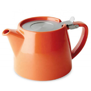 Bulk european style cheap price small orange colored small porcelain teapots for sale