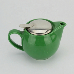 Modern style export japanese green ceramic ceramic teapot with infuser