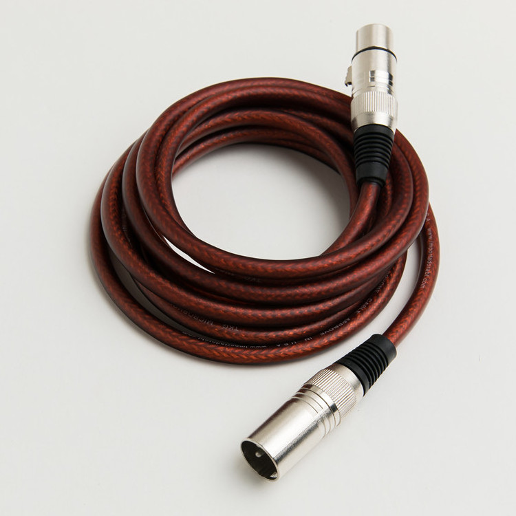 Popular 3-pin microphone speaker Reddish brown XLR cable//