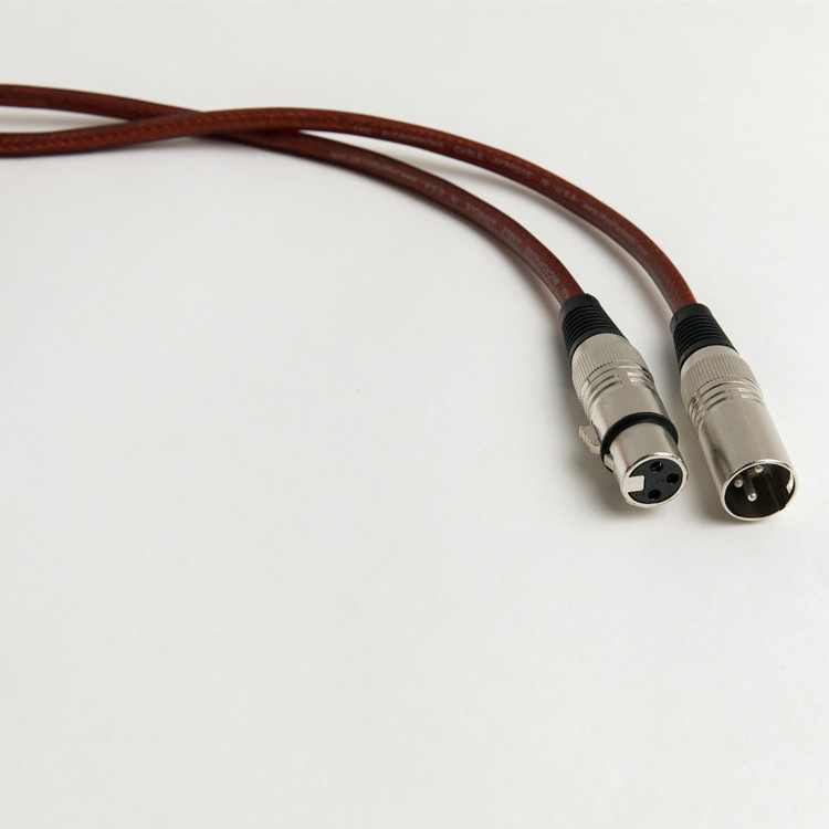 Popular 3-pin microphone speaker Reddish brown XLR cable//