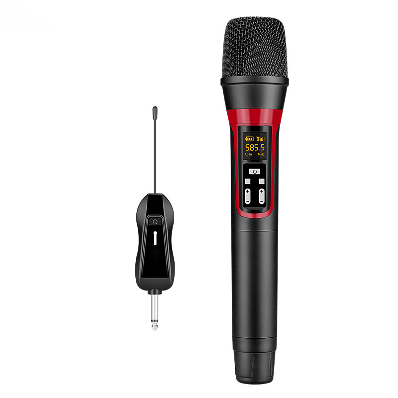 Factory cheap karaoke UHF wireless microphone on profesional audio microphone, Mini karaoke UHF wireless USB handheld microphone