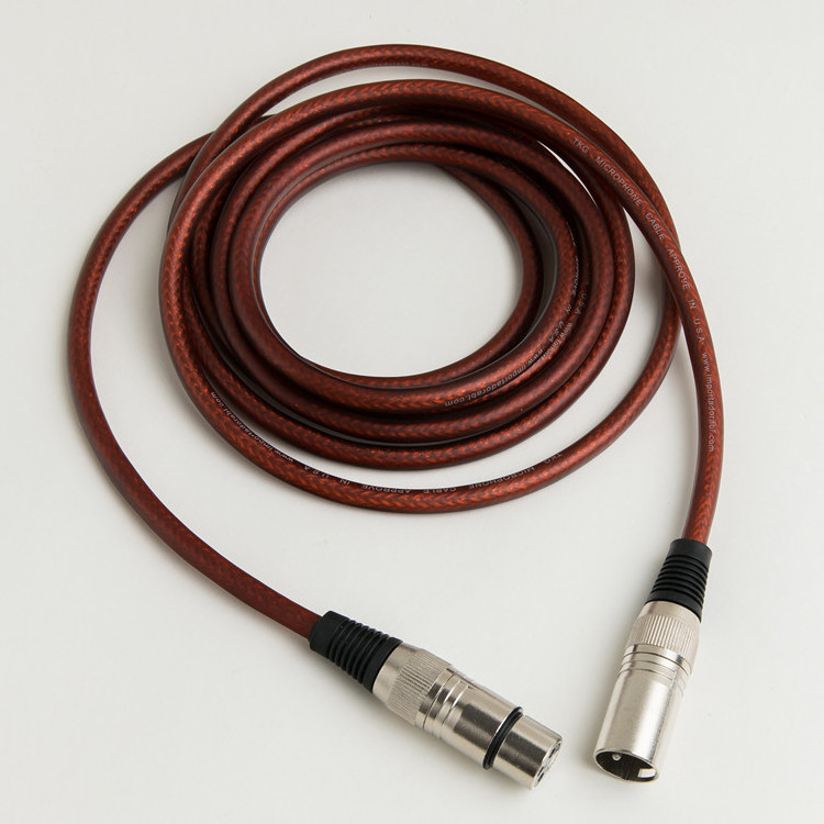 Popular 3-pin microphone speaker Reddish brown XLR cable//