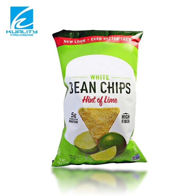 Custom printed inflatable potato chips snack food packaging plastic bags