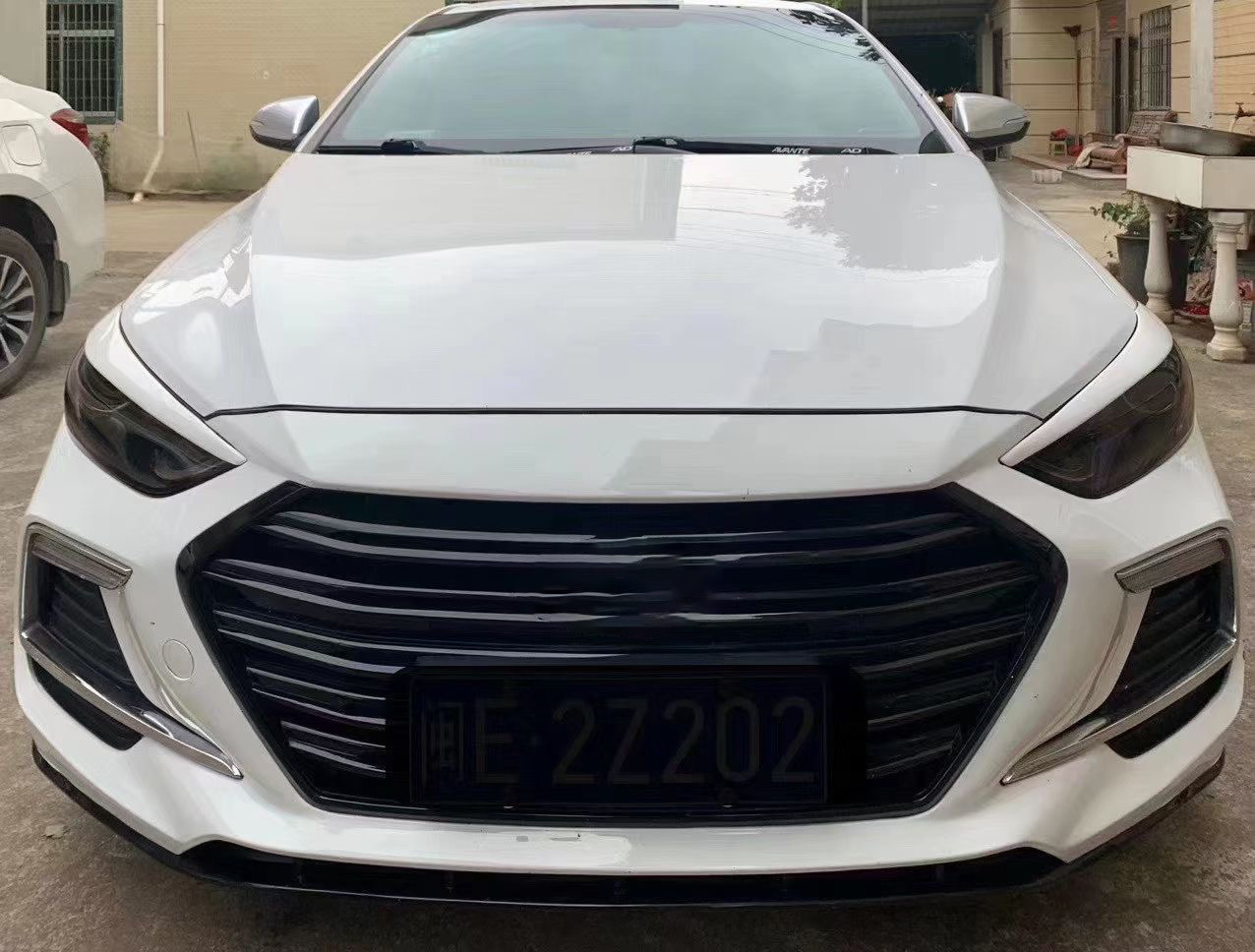 High Quality Primming BLACK Lip Body Kit Spoiler Front Bumper parts For Hyundai Elantra