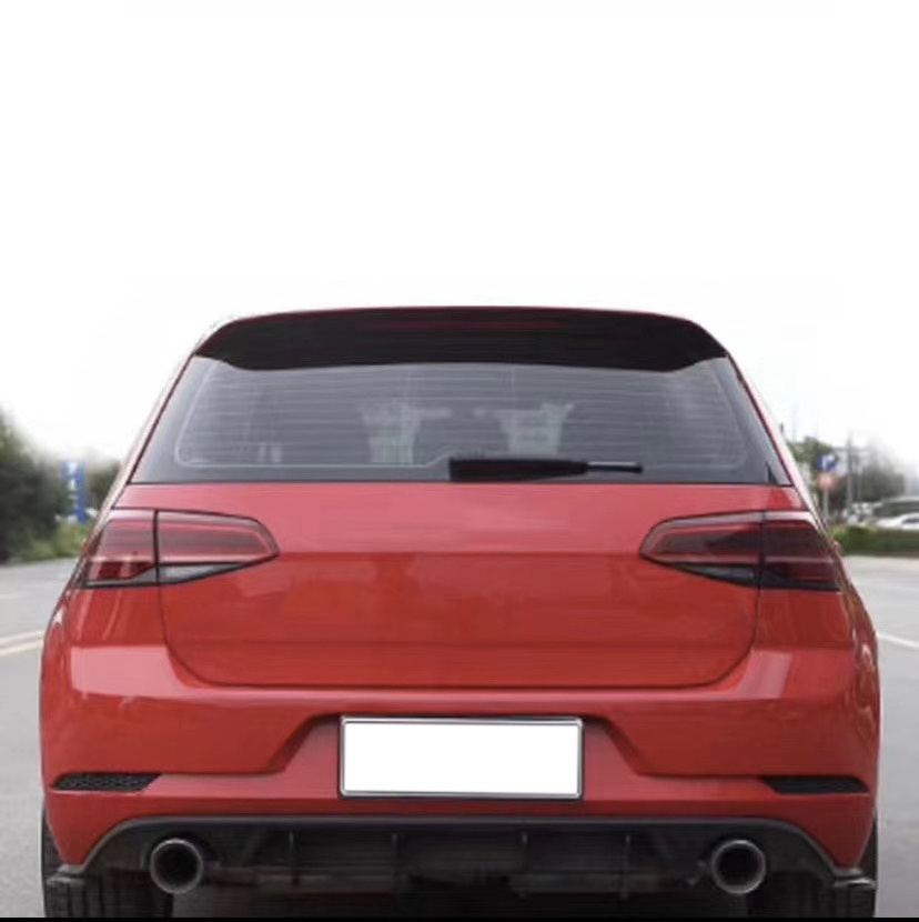 High quality GTi style For VW GOLF 7/7.5 2014-2019 Rear bumper diffuser gloss black body kit spoiler car