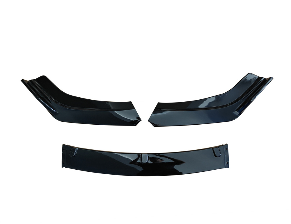 Gloss black 3 PCS Car Universal front bumper lip universal splitter body kit for sedan models