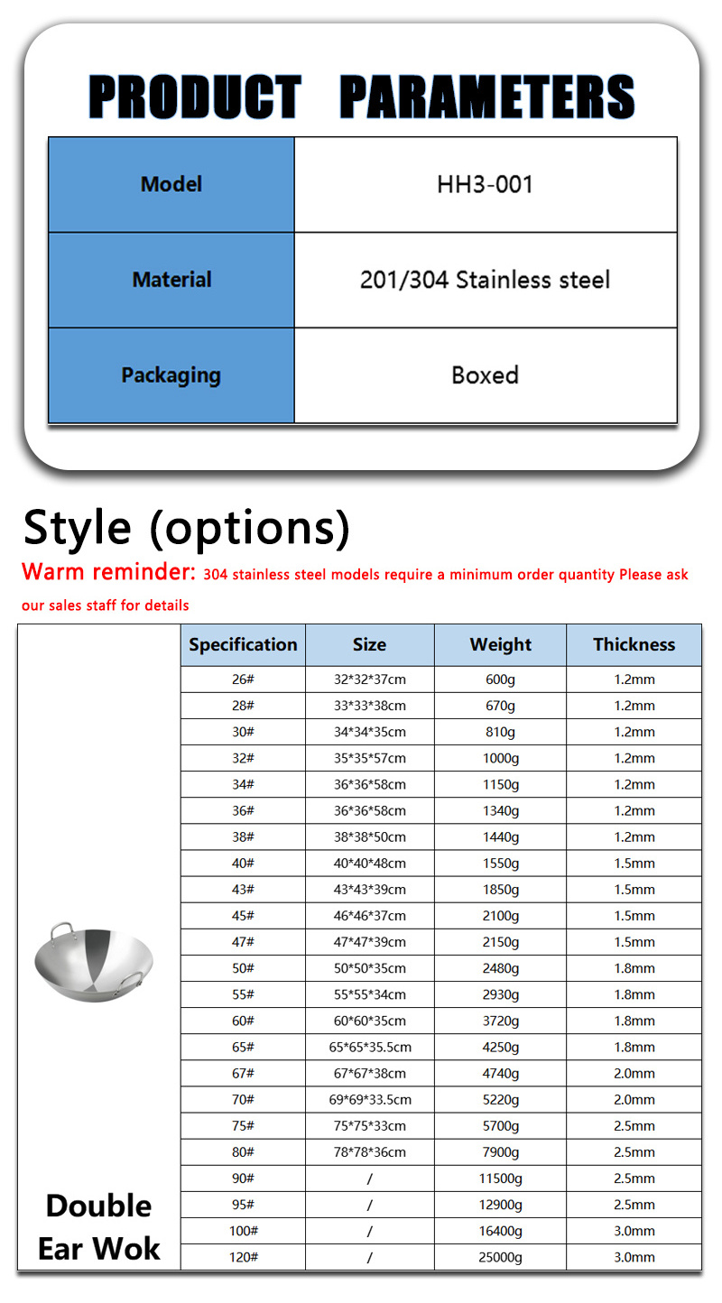 Fts Pan Stove Set Chinese Stainless Steel Cooking Woks Range Large Big Sarten Extra Non Stick Panela Wok