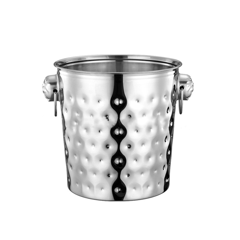 FTS champagne bucket metal wine silver manufacturer bar stainless steel tub beer custom maker ice bucket