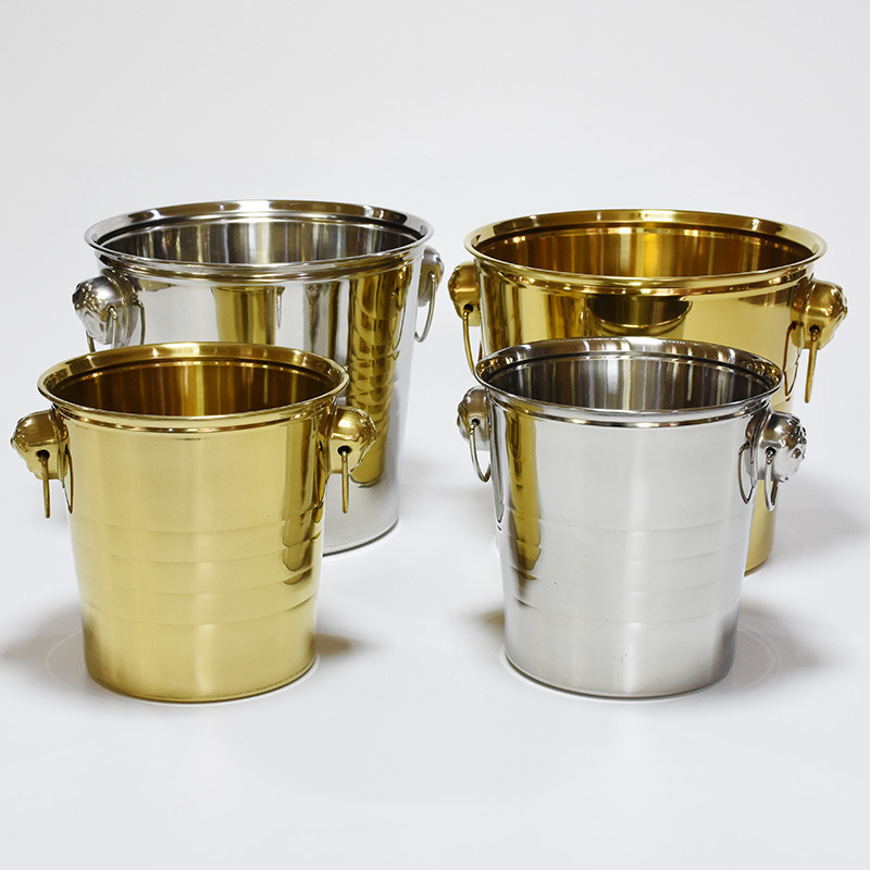 FTS champagne bucket metal wine silver manufacturer bar stainless steel tub beer custom maker ice bucket