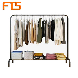 Fts rack portable floor standing metal hangers bedroom hanging  clothes coat racks