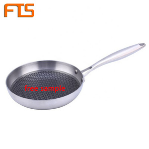 FTS sauce pans fries stir commercial nonstick quality with non-stick coating stainless steel fry non stick honeycomb frying pan