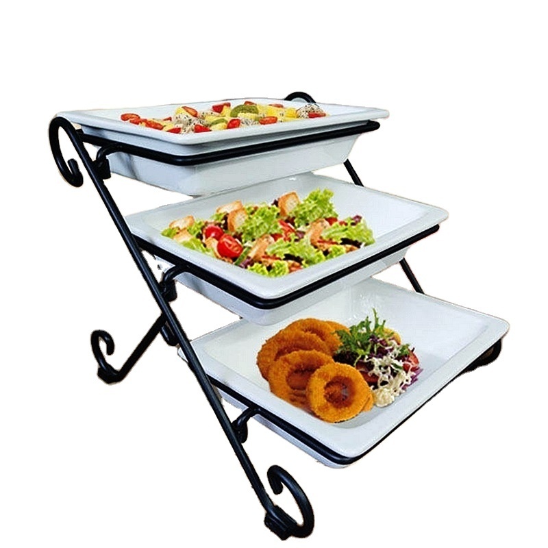 Party Buffet Decorations Table Risers Cube Cold Dispenser Ceramic Plate Food Display Stand