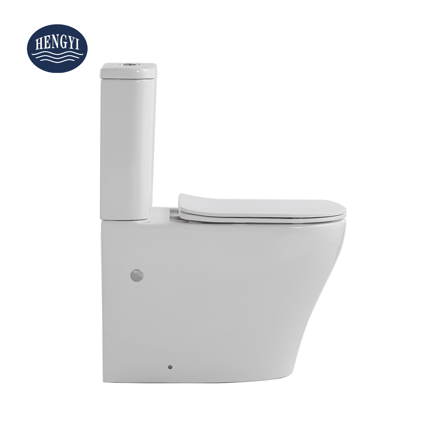 Modern Watermark Australian Rimless Washdown Toilet Bowl Set Bathroom Commode P-Trap Sanitary Ware Ceramic Two Piece Toilet