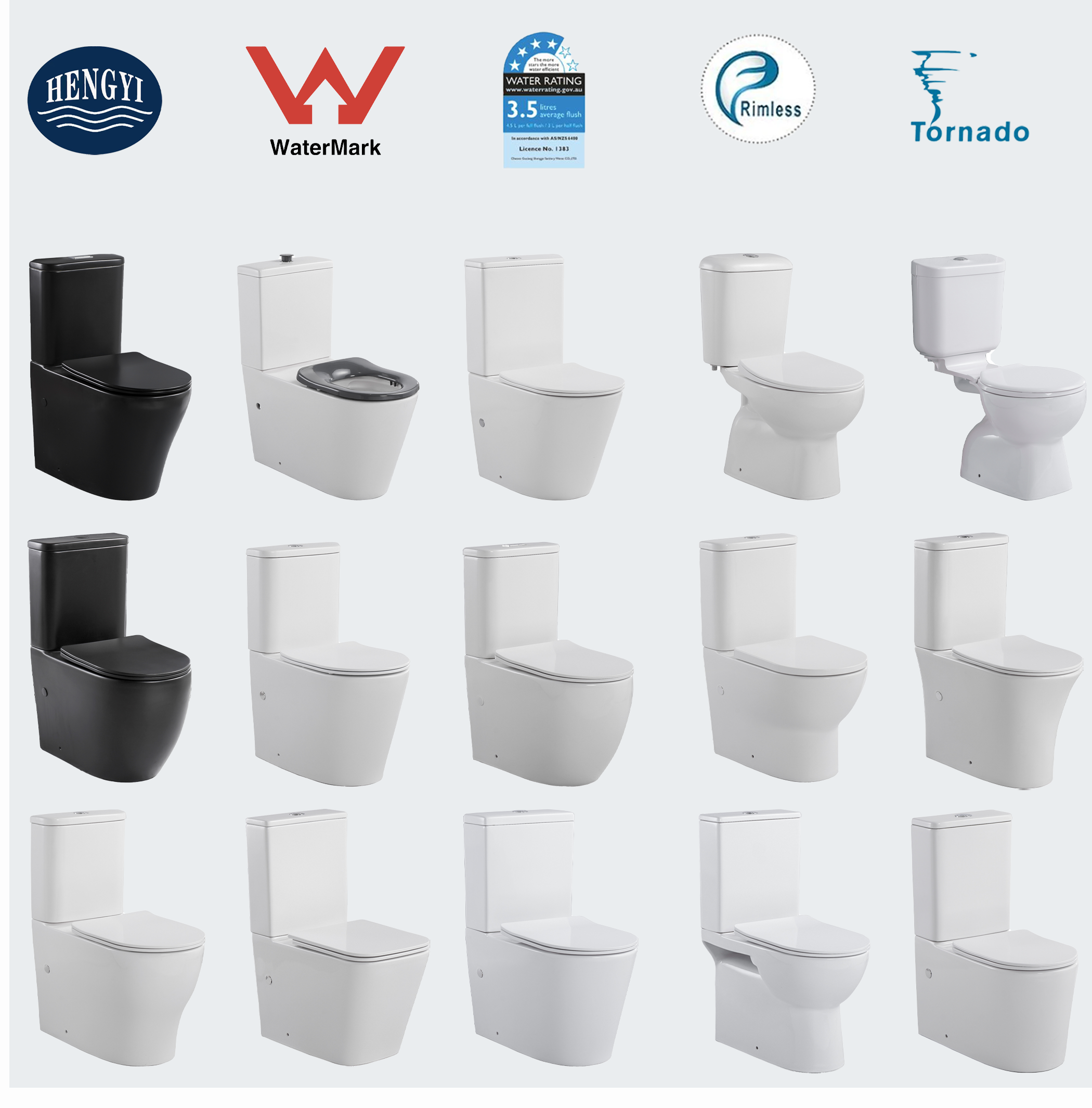 HY-6002 Wholesale Factory WATERMARK Certification Toilet Suites Back To Wall Nano Glaze Ceramic P-trap WC toilet bowl