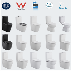 HY-6002 Wholesale Factory WATERMARK Certification Toilet Suites Back To Wall Nano Glaze Ceramic P-trap WC toilet bowl