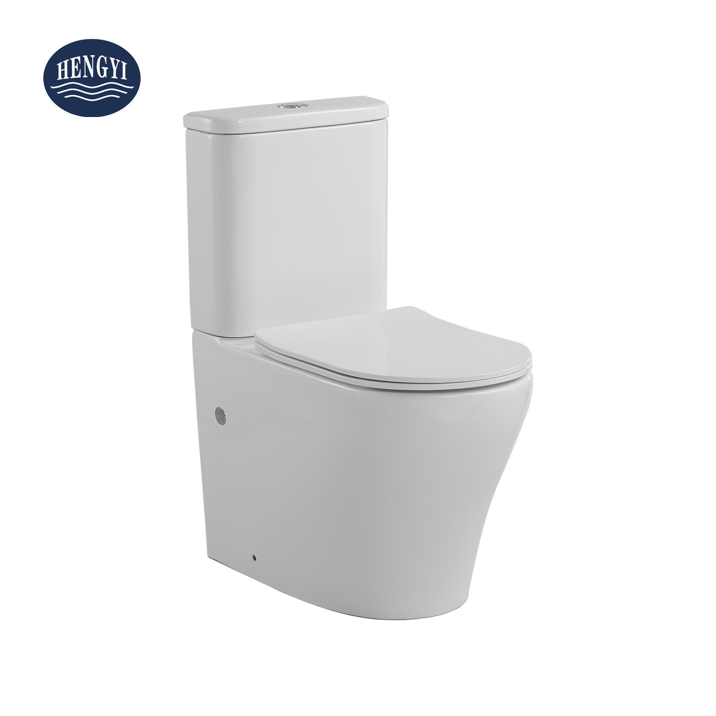 Modern Watermark Australian Rimless Washdown Toilet Bowl Set Bathroom Commode P-Trap Sanitary Ware Ceramic Two Piece Toilet