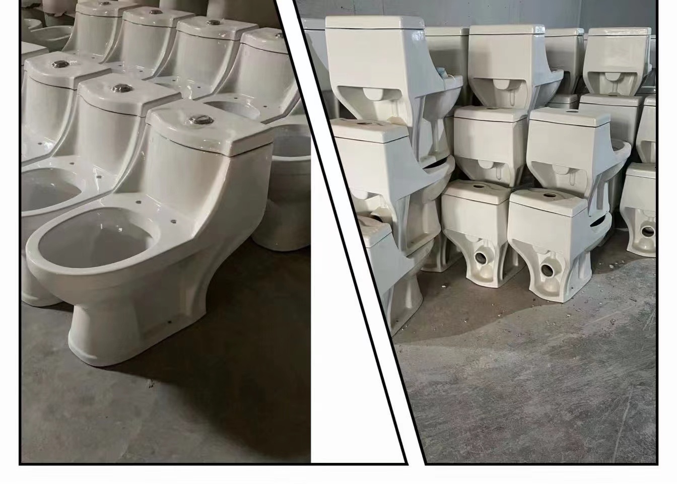 Middle East Cheap one piece toilet bowl China Washdown  250mm S-trap Toilets