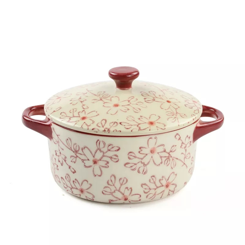 Wholesale Soup Pots Ceramic Mini Casserole Pots Stoneware Restaurant Ceramic Cute Pots For Cooking Support OEM